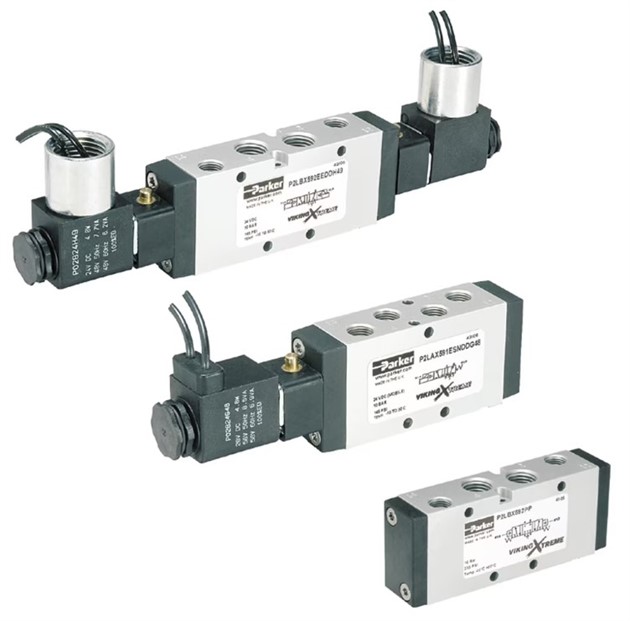 Viking X. G1/8, 5/2 el/fjäder, 24VDC